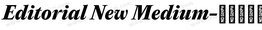 Editorial New Medium字体转换